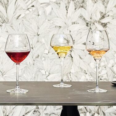 Chef & Sommelier Open Up - Wine Glass 37cl - Set of 6 - Made of Krysta Crystal Glass - Reinforced Packaging - Shine, Transparency and High Durability, Clear