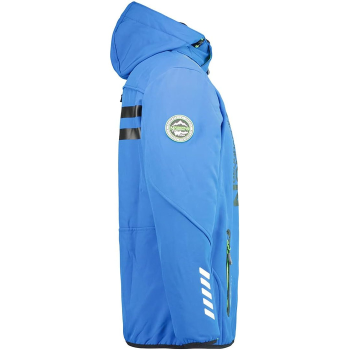 Чоловіча куртка Softshell Geographical Norway Royaute — водонепроникна, вітрозахисна зимова куртка з капюшоном для активного відпочинку, синя, розмір S