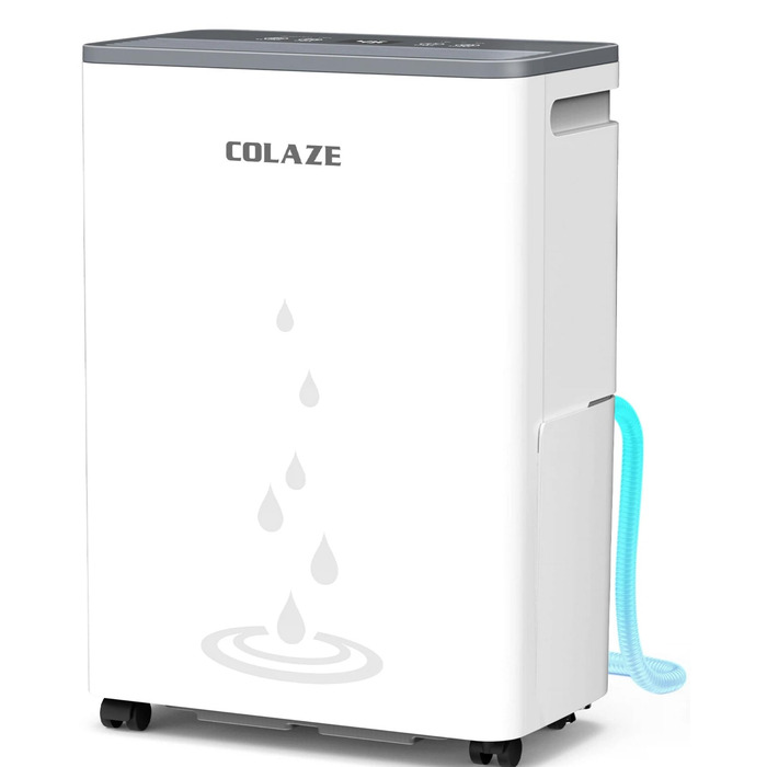 Електричний осушувач повітря COLAZE 20 л/24 год, для дому, підвалу, вітальні, 150 м³ (50 м²), тихий, для квартири