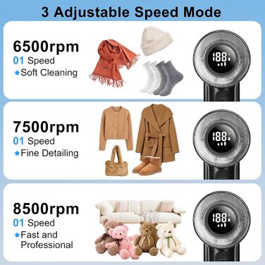Електричний видальник ворсу, портативний, з LED-дисплеєм та 2 лезами. 3 швидкості, для всіх тканин.