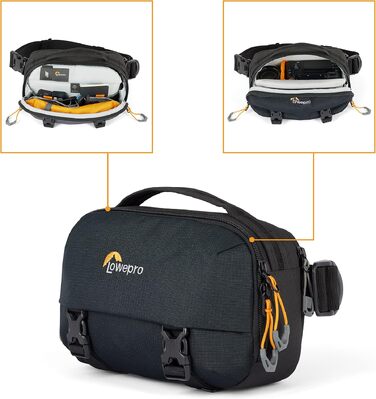 Компактний фоторюкзак Lowepro Trekker Lite HP 100 з відділенням для планшета, для бездзеркальних камер та Crop-сенсорів, система стиснення UltraCinch, чорний