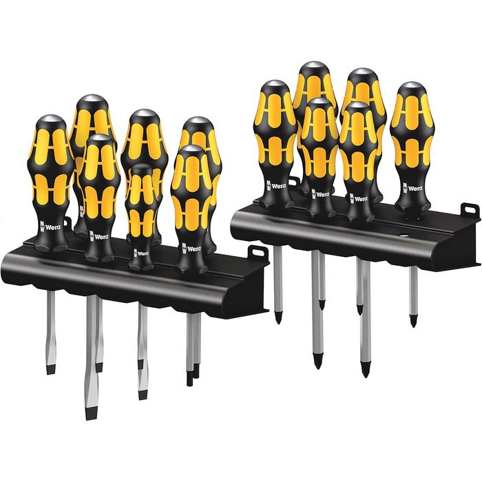 Набір викруток Wera Kraftform Big Pack 900, 13 предметів, ударостійкі, з тримачем, 05133285001