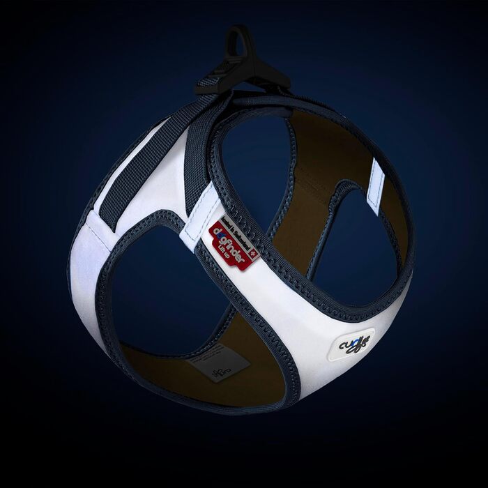 Жилет-шлейка Glow curli Clasp з світловідбиваючим покриттям, сірий, розмір M