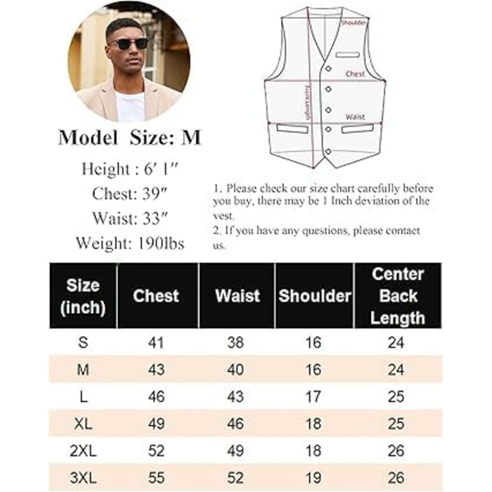 Жилет чоловічий COOFANDY, елегантний, для бізнесу, класичний, сірий, розмір XL
