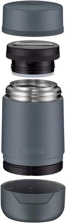 Термос King для їжі 0,47л, червоний, нержавіюча сталь, з ложкою, BPA-free