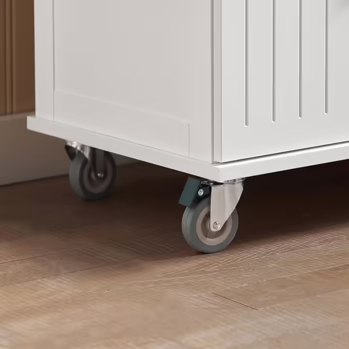 SoBuy Kitchen Cart with Wheels, Kitchen Island with Worktop, Rolling Cart, Rolling Trolley for Kitchen, Living Room, Dining Room