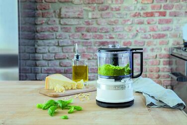 KitchenAid 5KFC3516EWH, Mini-Food-Processor, Great for chopping, preparing dressings and sauces, white white Single
