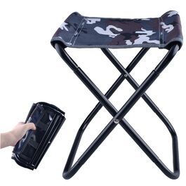 Складний туристичний стільчик Azarxis для риболовлі, пікніків та відпочинку на природі з сумкою, камуфляжний