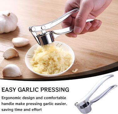 Прес для часнику з нержавіючої сталі, придатний для миття в посудомийній машині - прес для часнику, подрібнювач для кухні