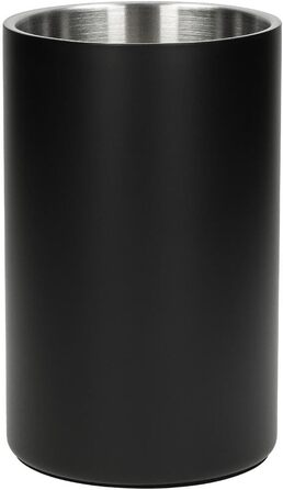 Охолоджувач для пляшок 'Chill' - сталевий, з подвійними стінками. Підходить для вина, шампанського, пива. Чудовий подарунок для поціновувачів вина, друзів, батьків. Колір: сріблястий (чорний)