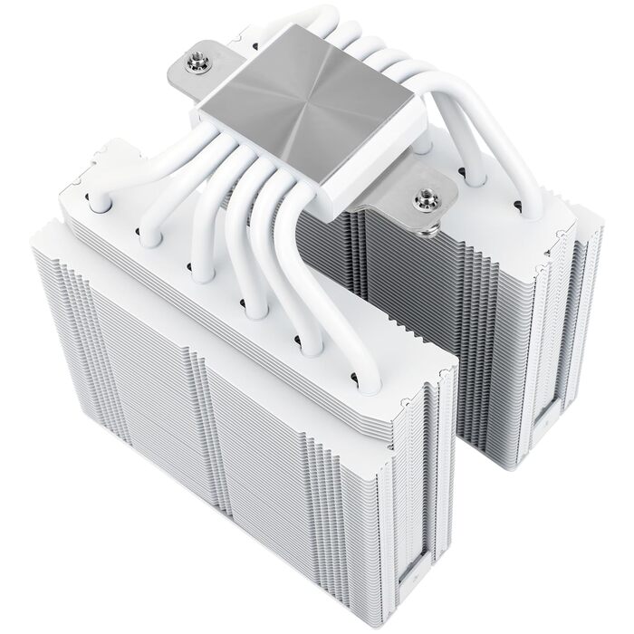Кулер для процесора Thermalright Royal Pretor 130 Ultra White, двовежевий повітряний охолоджувач з 7 тепловими трубками для AM4/AM5, Intel LGA1851/1700/115x/2011, білий