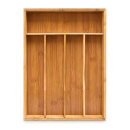 Лоток для столових приборів Relaxdays бамбук 34x25x4,5см