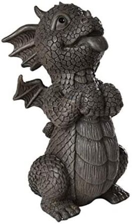 Pacific Giftware Garden Statue Begging Dragon Making a Face 26 cm - Garden Dragon Fantasy Decor Statue Planter