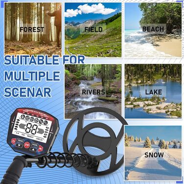 Металодетектор Pro Set: 5 режимів, для дорослих та дітей, водонепроникний IP68, з навушниками та лопаткою