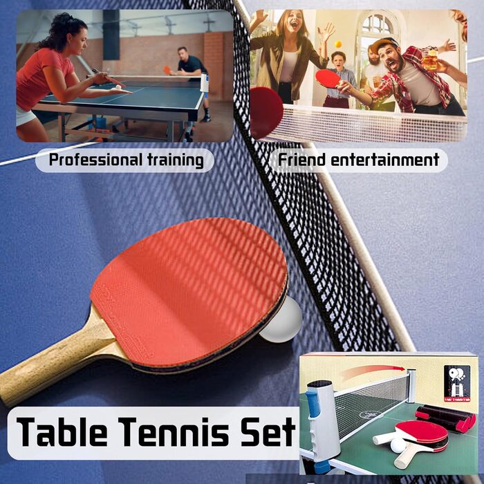 Знімний стіл тенісний набір: сітка, регульована, портативна, для столу, офісу, їдальні