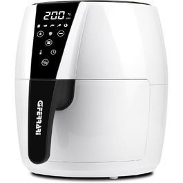 Фритюрниця без олії G3 Ferrari Friggisano Easy, 1500 Вт, 4.8 л, 6 програм, цифровий дисплей, антипригарне покриття, білий/чорний колір