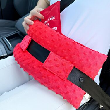 Hysterectomy Lap Belt Pillow, Hysterectomy Recovery, a Must-Have After Surgery, Ice/Heat Pack Abdominal Pillow for Tummy Tuck, C-Section Recovery, Gifts, Minky Dot Red