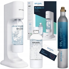 Сифон для газування води SPINEL SODA BubbleON, білий, пляшка 1 л + балон
