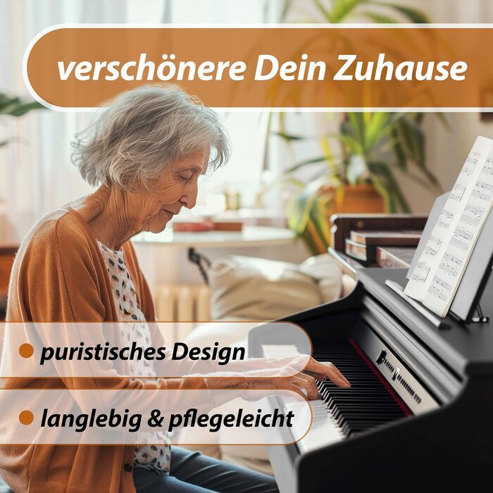 Цифрове піаніно Cantabile DP-50 SM E з 88 клавішами та молоточковим механізмом, 14 голосів, USB, 3 педалі, роз'єми для навушників, підставка для нот - в комплекті банкетка, навушники, навчальний курс - чорний матовий