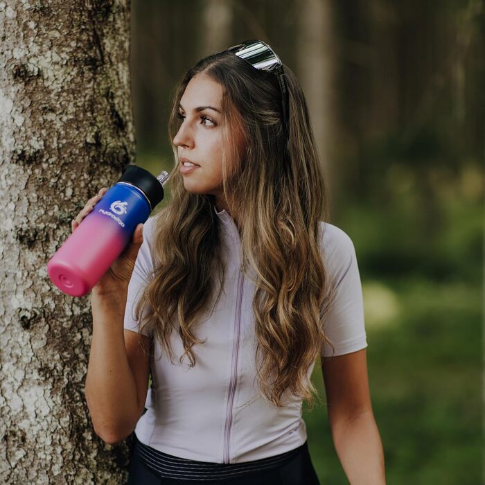 Термофляга Hydro2Go Edelstahl 530 мл (Passion) – нержавіюча сталь, BPA-free, 12 год. гаряче/24 год. холодне, 3 кришки