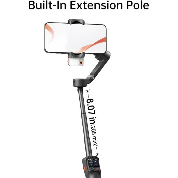 Стабілізатор Hohem iSteady V3 Ultra для смартфона: AI-трекінг, жести, пульт, екран, штатив, для зйомки Vlog та TikTok