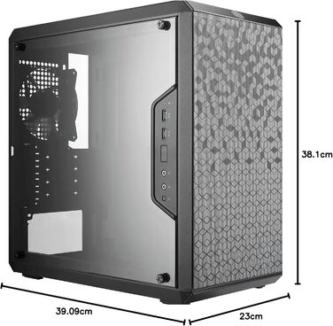 Корпус Cooler Master MasterBox Q300L V2 Mini-Tower mATX з 120 мм вентилятором, склом, USB 3.2 Gen 2x2