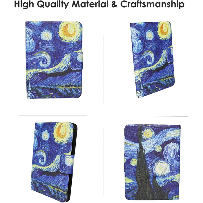 Чохол для Kindle 2024/2022, Kobo Nia/Clara 2E/Clara HD, ZhaoCo - захисна обкладинка з регулюванням кута зору (малюнок)