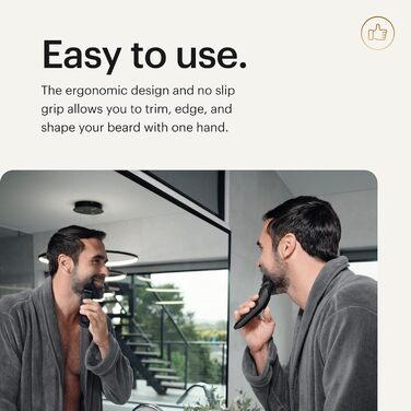 Триммер для бороди та вусів MANSCAPED® The Beard Hedger® Plus: професійний, бездротовий, водонепроникний, з насадками (1-20 мм), USB-C