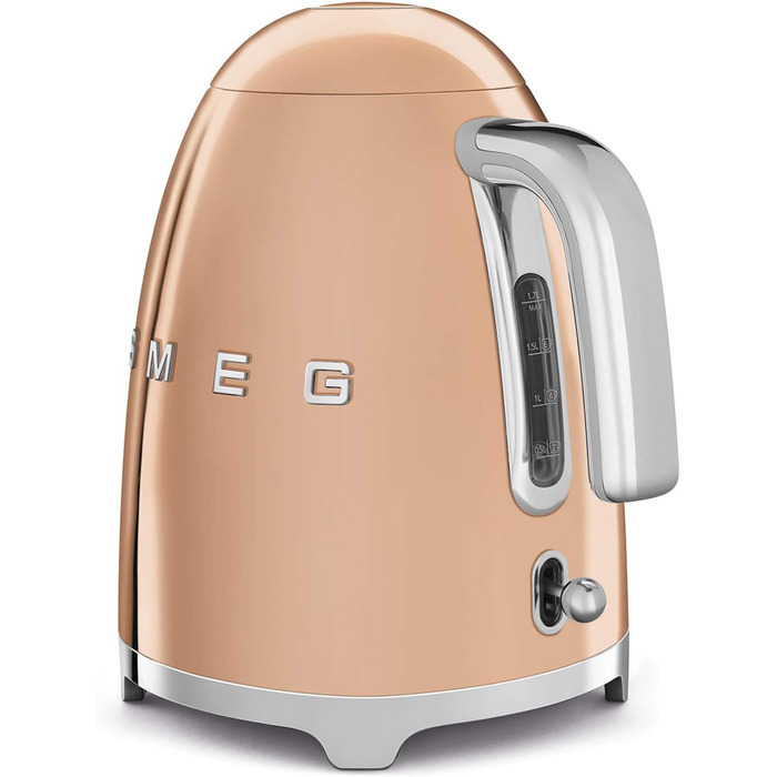 Електричний чайник Smeg KLF03PKEU 1.7L, рожеве золото, з фільтром від накипу
