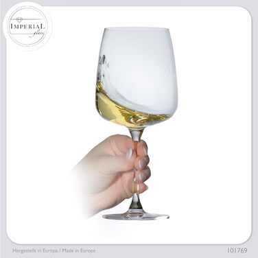 Набір склянок для білого вина 'Milano', 480 мл, 4 шт. з кристалічного скла, для Шардоне, стійкі до миття в посудомийній машині