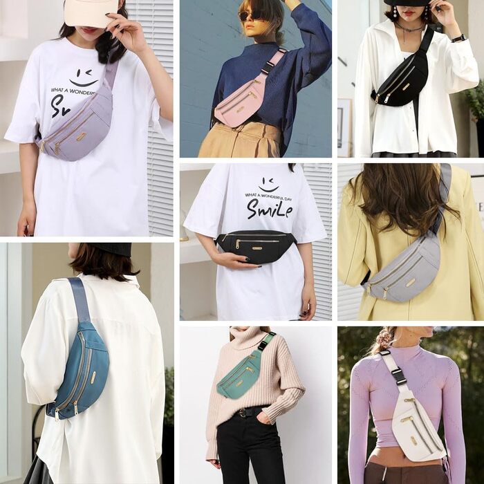 Гірчатка поясна водонепроникна для жінок та чоловіків, сумка через плече, поясна сумка, біла