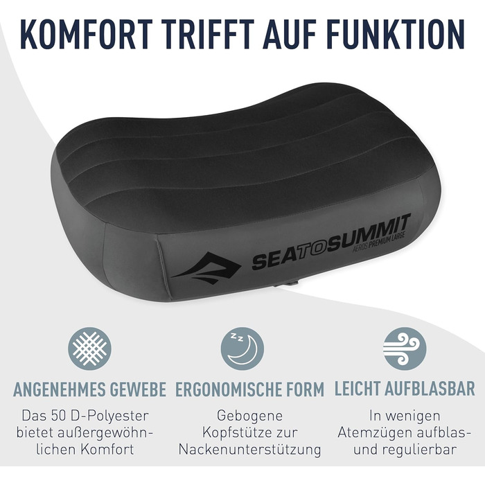 Подушка Sea to Summit Aeros Ultralight Deluxe L для кемпінгу та велотуризму, легка, надувна, нековзка, з чохлом Ultra-SIL, 42x30x13 см, 114 г, магента