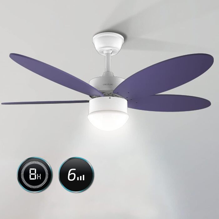 Стельовий вентилятор Cecotec EnergySilence Aero 4260 Purple 42 дюйми з LED підсвіткою та пультом ДУ
