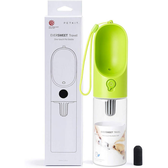 PETKIT Reiseflasche EVERSWEET Travel: пляшка для води для собак, 400 мл, зелена
