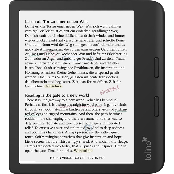 eReader Tolino Vision Color - кольоровий електронний зчитувач
