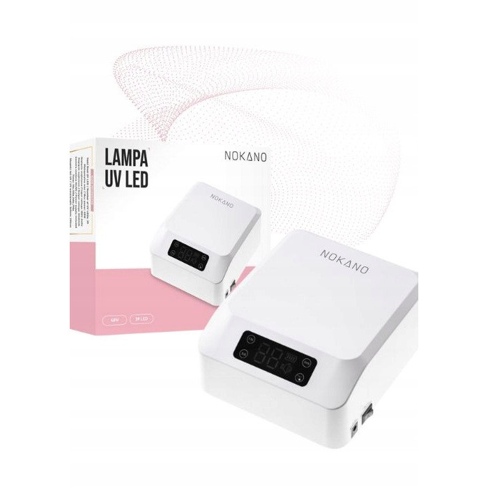 Лампа для нігтів NOKANO LED+UV 48 Вт, біла, з датчиком руху та таймером