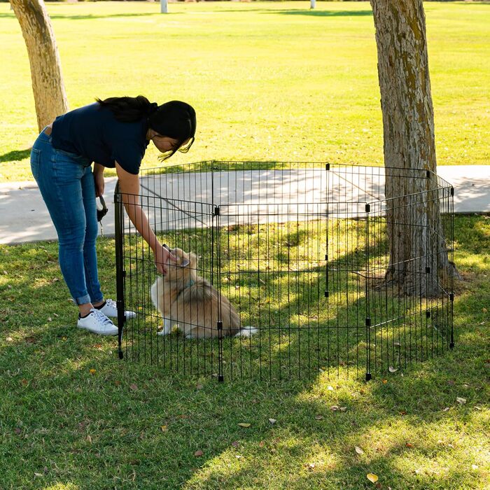 Клітка для собак IRIS OHYAMA 91.4 см - вольєр для собак, вольєр для тварин, клітка для собак, портативна, чорна