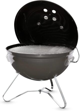 Вугільний гриль Weber Smokey Joe Premium, портативний, 37 см, з порцеляновим покриттям, кришка та котел, сірий, ручка для перенесення