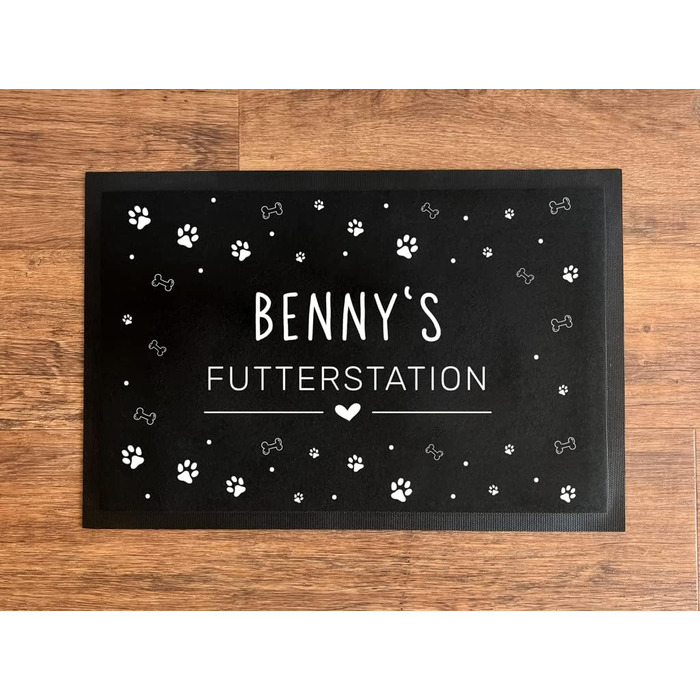 Підставка під миску для тварин з іменем | Килимки для собак та котів | Різні розміри | Нековзкі | Фетрова поверхня | ФУТТЕРСТАЦІЯ (35x50 см)
