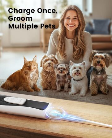 Триммер для догляду за лапами собак Oneisall з LED-підсвічуванням, тихий, акумуляторний, для лап, очей, вух, обличчя
