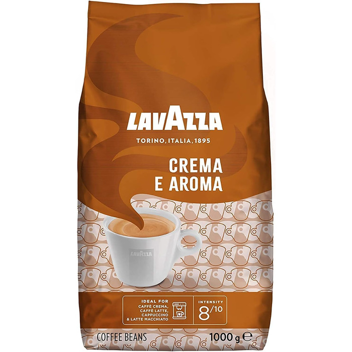 Кава в зернах Lavazza Caffè Crema Dolce, Арабіка та Робуста, середній обсмал, інтенсивність 5/10, 1 кг