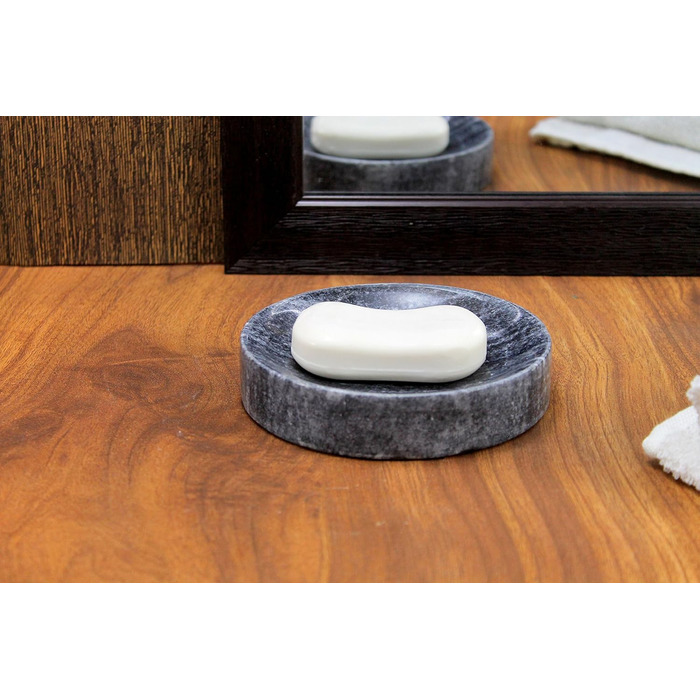 KLEO Naturstein Soap Dish Soap Holder Bathroom Accessories for Bathroom, Bathtub or Sink...