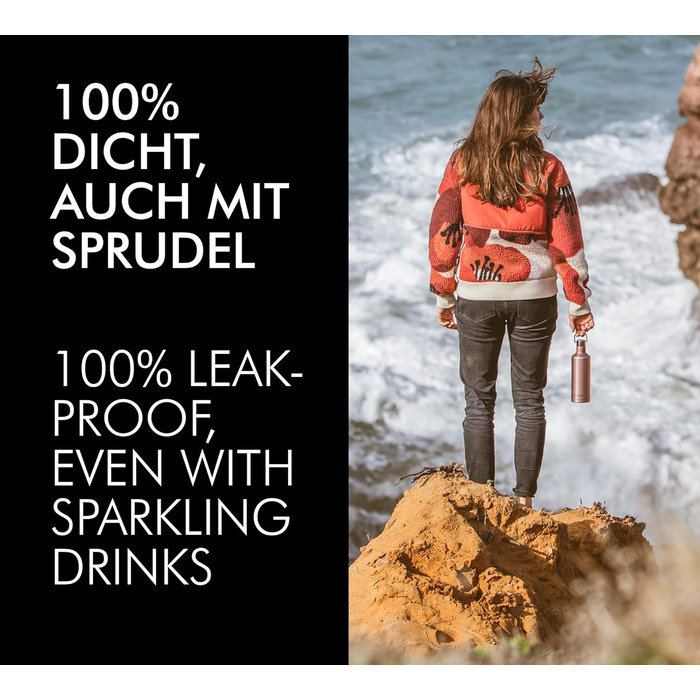 Термокружка THERMOcafé TC Traveler Bottle Sapphire Blue, 500 мл, з нержавіючої сталі, 12 годин гаряча, 24 години холодна, з ручкою