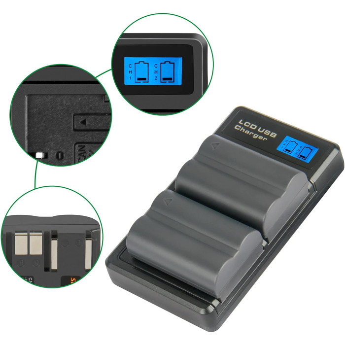 Акумулятор Shentec BP-511 сумісний з Canon EOS 5D, 10D, 20D, 30D, 40D, 50D, 300D, D60, Powershot G1, G2, G3, G5, G6 Pro