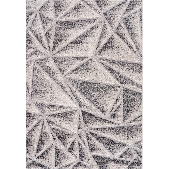 Килим SANAT Evra для вітальні - коротковорсовий килим з сучасним дизайном, 80x150 см, 120x160 см, сірий