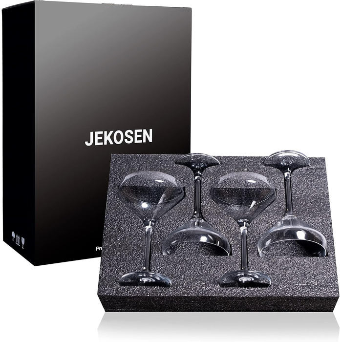 Набір келихів для Мартіні Crystal Martini 4 шт, 325 мл, преміум, без свинцю, прозорі, з подарунковою коробкою