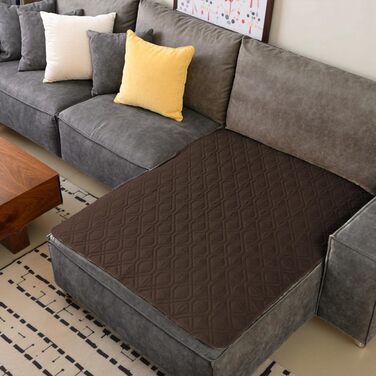 Водонепроникний килимок для собак - міцний килимок 173*203 см для вулиці, машинне прання, двосторонній килимок для собак, підходить для собак та котів (шоколад + бежевий, 75x175 см)