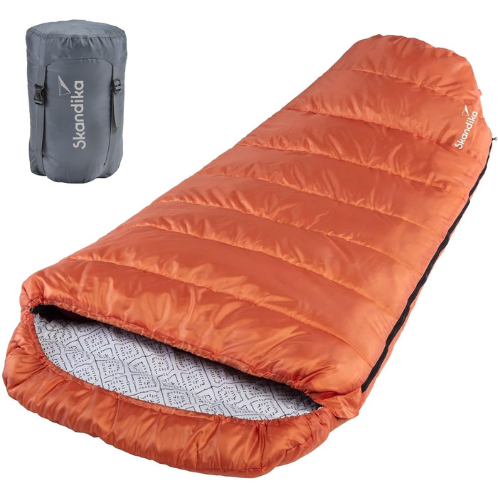 Спальний мішок Skandika Vegas XXL: теплий, для дорослих, 3 сезони, до -12°C, 220x110 см, ковдра-мішок