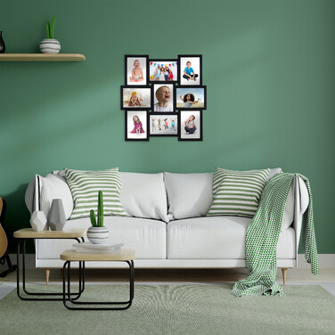 Relaxdays Photo Collage Frame - Holds 9 Pictures