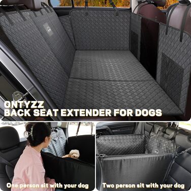 Водонепроникний захист для заднього сидіння авто: килимок-розширювач для собак з жорсткою основою та антиковзаючою поверхнею